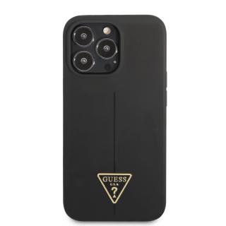 Guess Silicone Line Triangle Zadní Kryt pro iPhone 13 Pro Black