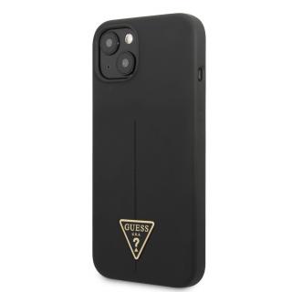 Guess Silicone Line Triangle Zadný Kryt pre iPhone 13 Black