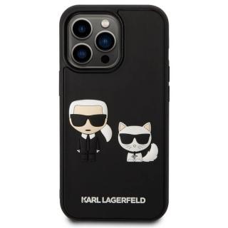 Karl Lagerfeld and Choupette 3D Kryt pre iPhone 14 Pro Black