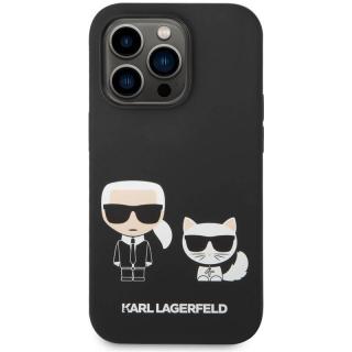 Karl Lagerfeld and Choupette Liquid Silicone Zadný Kryt pre iPhone 14 Pro