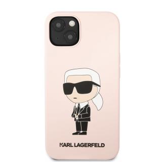 Karl Lagerfeld Liquid Silicone Ikonik NFT Zadní Kryt pro iPhone 13 Pink