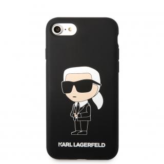 Karl Lagerfeld Liquid Silicone Ikonik NFT Zadní Kryt pro iPhone 7/8/SE2020/SE2022 Black