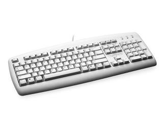 Logitech Value Keyboard, USB+PS2, CZ, biela