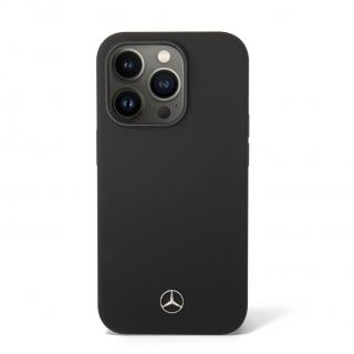 Mercedes Liquid Silicone Zadný Kryt pre iPhone 14 Pro Max Black