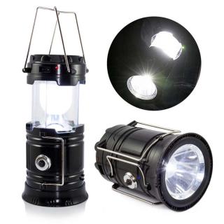 Núdzové svietidlo SOLAR CAMPING EMERGENCY LAMP - čierna