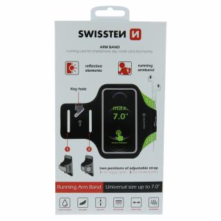 Športové puzdro Swissten Armband pre 7  telefóny - čierne