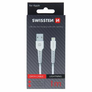 Swissten dátový kábel USB/lighting 1,0 m - biely