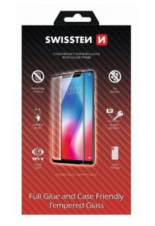 Swissten Sklo Full Glue, Color Frame, Case Friendly Pre Apple Iphone 15 Plus - čierna