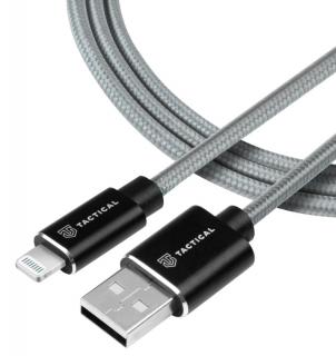 Tactical Fast Rope Aramid Cable USB-A/Lightning MFi 1m Grey