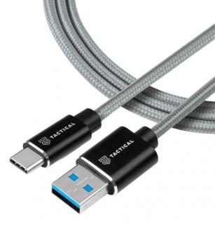 Tactical Fast Rope Aramid Cable USB-A/USB-C 0.3m Grey