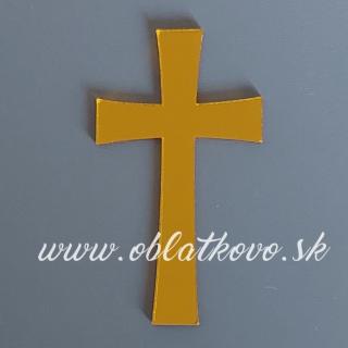 Krížik 6cm / zlatý plast (dekorácia)