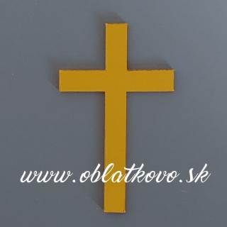 Krížik 6cm - zlatý plast (dekorácia)