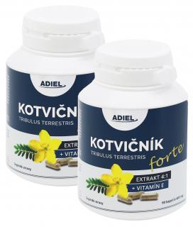 ADIEL Kotvičník zemný FORTE s vitamínom E 90 kapslí 2 ks v balenie: 2x90 kapslí