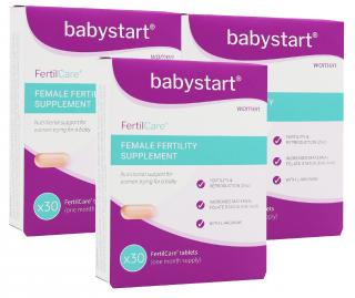 FertilCare vitamíny pre ženy s kyselinou listovou 30 tbl. 3 ks v balenie: 3x30 tabliet