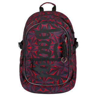 BAAGL Školní batoh Core Red Polygon