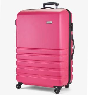 Cestovní kufr ROCK TR-0169/3-L ABS - růžová 86 l