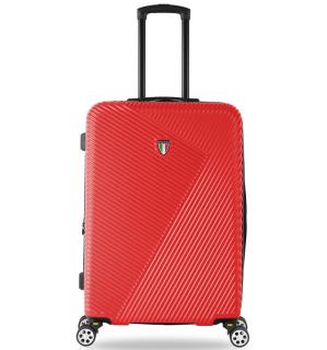 cestovný kufr TUCCI T-0118/3-M ABS - červená