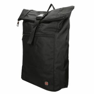 Enrico Benetti Cornell 17  Notebook Backpack Roll Top Black 21l