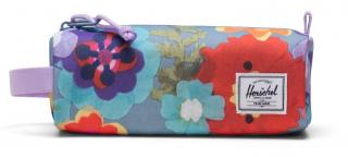 Herschel Settlement Pencil Case Little New 2023 - Paper Flowers Faded Denim