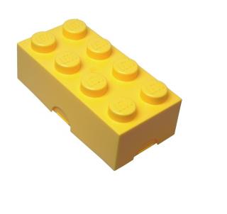 LEGO box na svačinu 100 x 200 x 75 mm žltý