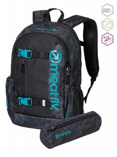 Meatfly Batoh Basejumper - Petrol Mossy/Black - 22 L