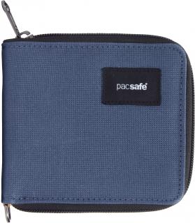 Pacsafe Peňaženka RFIDSAFE ZIP AROUND WALLET coastal blue