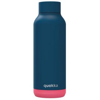 Quokka Nerezová láhev Solid 510 ml - tmavo modrá/růžová