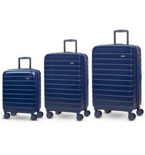 Sada cestovných kuforů ROCK TR-0214/3 ABS - tmavo modrá