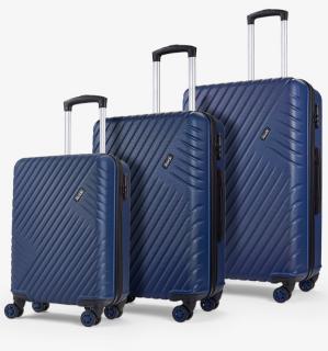 Sada cestovných kufrů ROCK Santiago ABS - tmavo modrá