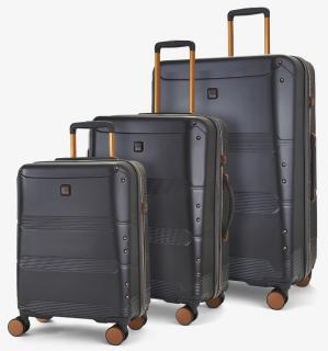 Sada cestovných kufrů ROCK TR-0238/3 ABS/PC - charcoal