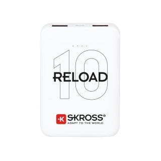 SKROSS powerbank Reload 10, 10000mAh, 2x 2A výstup, microUSB kabel, biely
