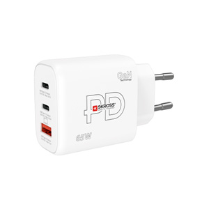 SKROSS USB A+C nabíjecí adaptér Power charger 65W GaN EU, Power Delivery, typ C