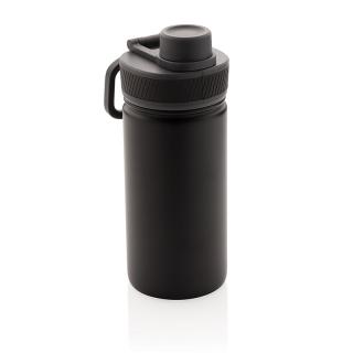 XD Design Sportovní láhev z nerezové oceli s poutkem, 550 ml čierna
