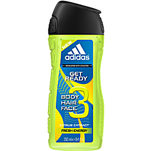 Adidas Get Ready Fresh energy sprchový gél na telo, tvár a vlasy - 250 ml