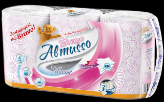 Almusso Bravo Decor 3 vrstvové kuchynské utierky ružové - 3 ks/balenie
