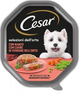 Cesar Con Manzo Con Cuore hovädzie mäso a zelenina jemná paštéta pre psy - 150 g