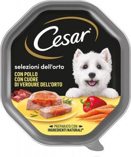Cesar Con Pollo Con Cuore kuracie mäso a zelenina jemná paštéta pre psy - 150 g