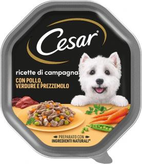 Cesar ricette di campagna kuracie mäso a zelenina jemná paštéta pre psy - 150 g