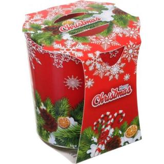 Christmas Merry Vianočná sviečka v skle - 90 g Vôňa: Christmas Sweets