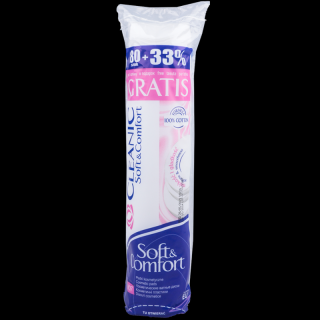 Cleanic Soft & Comfort odličovacie tampóny na pleť 80 + 33 %  - 107 ks