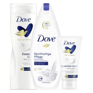 Dove With Love kozmetická darčeková sada (sprchový gél, telové mlieko, krém na ruky)