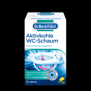 Dr. Beckmann Aktivkohle WC-Schaum čistič na odpady toalety - 3 x 100 g