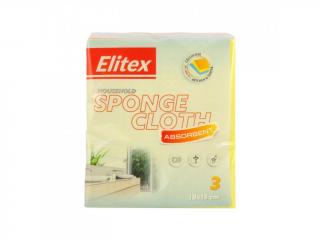 Elitex Sponge cloth špongiová utierka 18 x 15 cm - 3 ks
