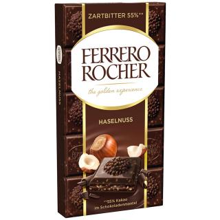Ferrero Rocher Zartbitter Haselnuss tmavá čokoláda - 90 g