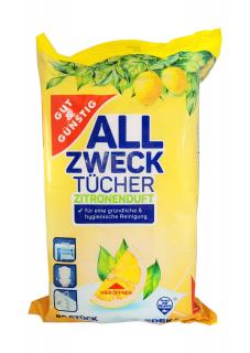G & G Allzweck-Tucher vlhčené univerzálne čistiace obrúsky - 80 ks
