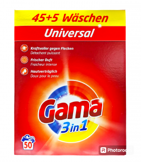 Gama universal 3 v 1 prášok na pranie  3,25 kg - 50 praní