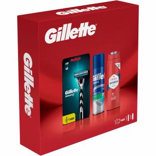 Gillette pánska darčeková sada - holiaci strojček MACH3, pena na holenie, sprchovací gél