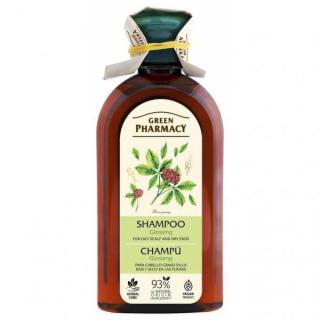 Green Pharmacy Ginseng Arganový olej a Granátové jablko šampón na suché vlasy - 350 ml