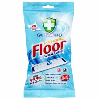 Green shield Floor Anti-bacterial vlhčené čistiace obrúsky - 24 ks