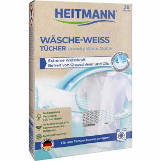 Heitmann Weiss obrúsky do práčkyna biele prádlo - 20 ks